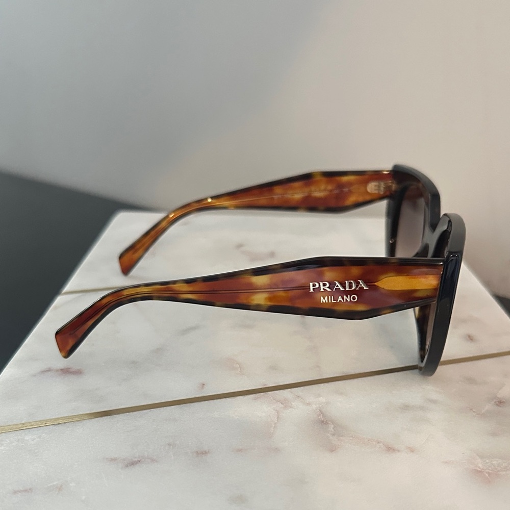 Prada Tortoise Shell Cat-Eye Sunglasses - Picture 2 of 5